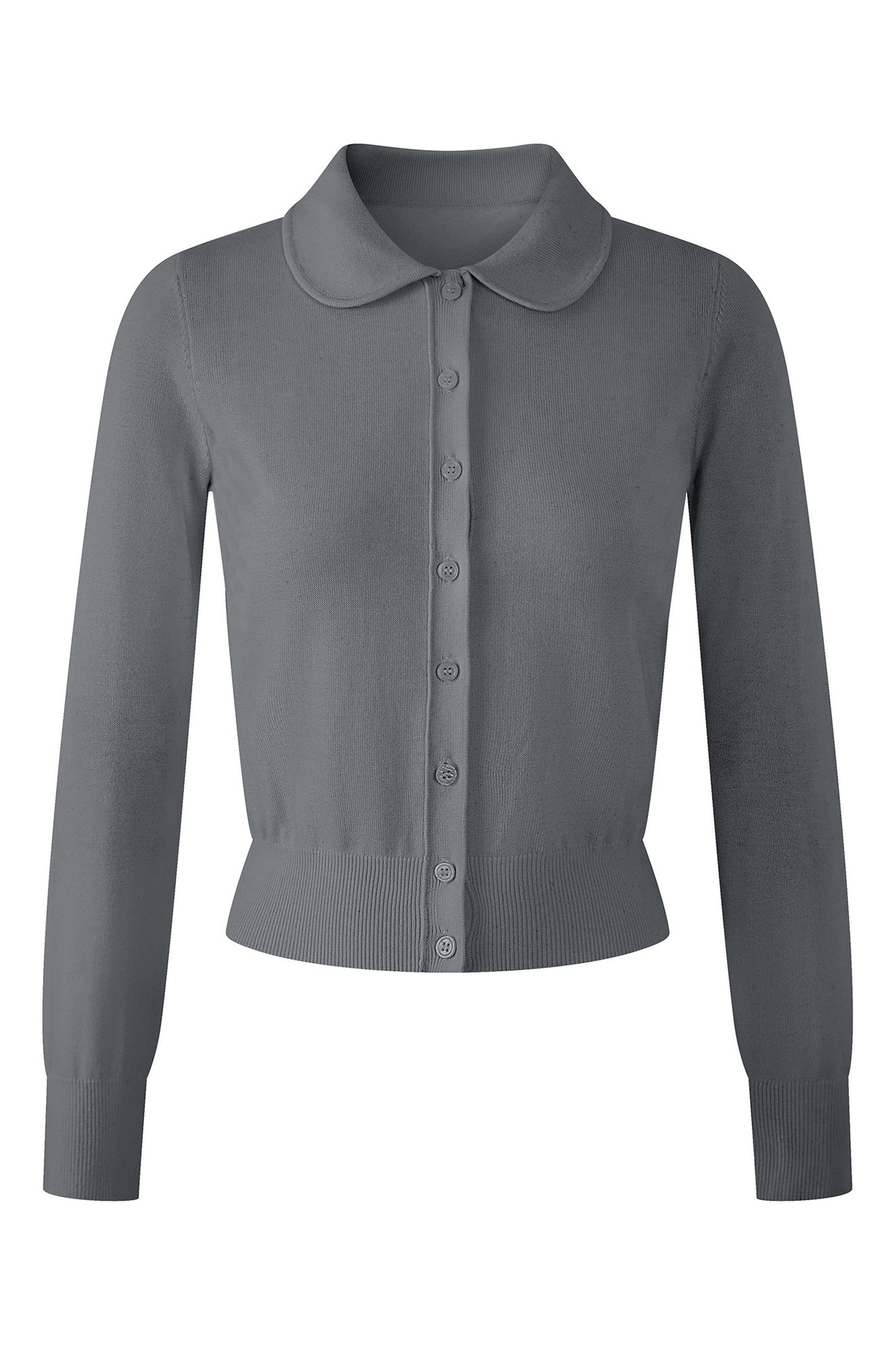 Long Sleeve Doll Collar Knitted Top