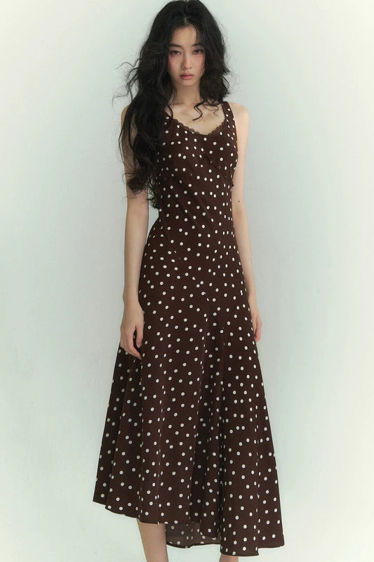 Somesowe Lace Polka Dot Dress