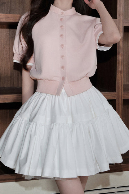 Ballet Style Double-Layer Mesh A-Line Cake Skirt