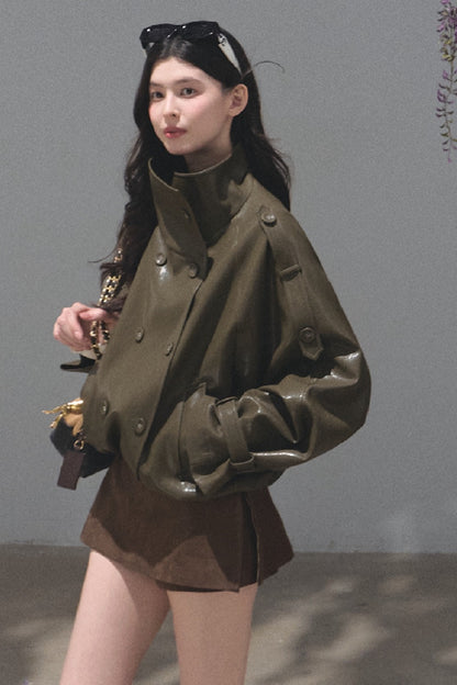 Maillard Retro Suede Skirt
