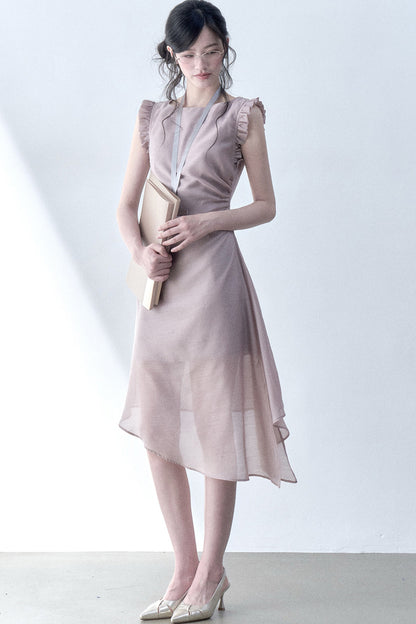 Inclined Moonlight Asymmetrical Dress