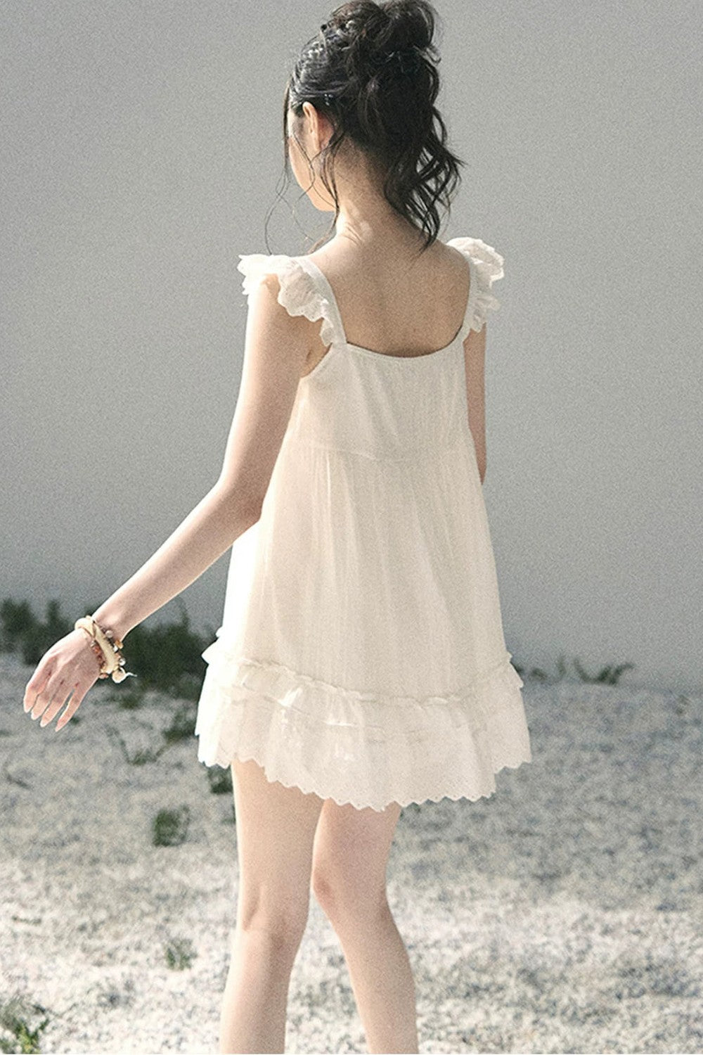 Lace Ruffled Babydoll Dress