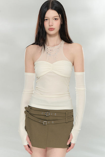 Asymmetrical Belted Skirt