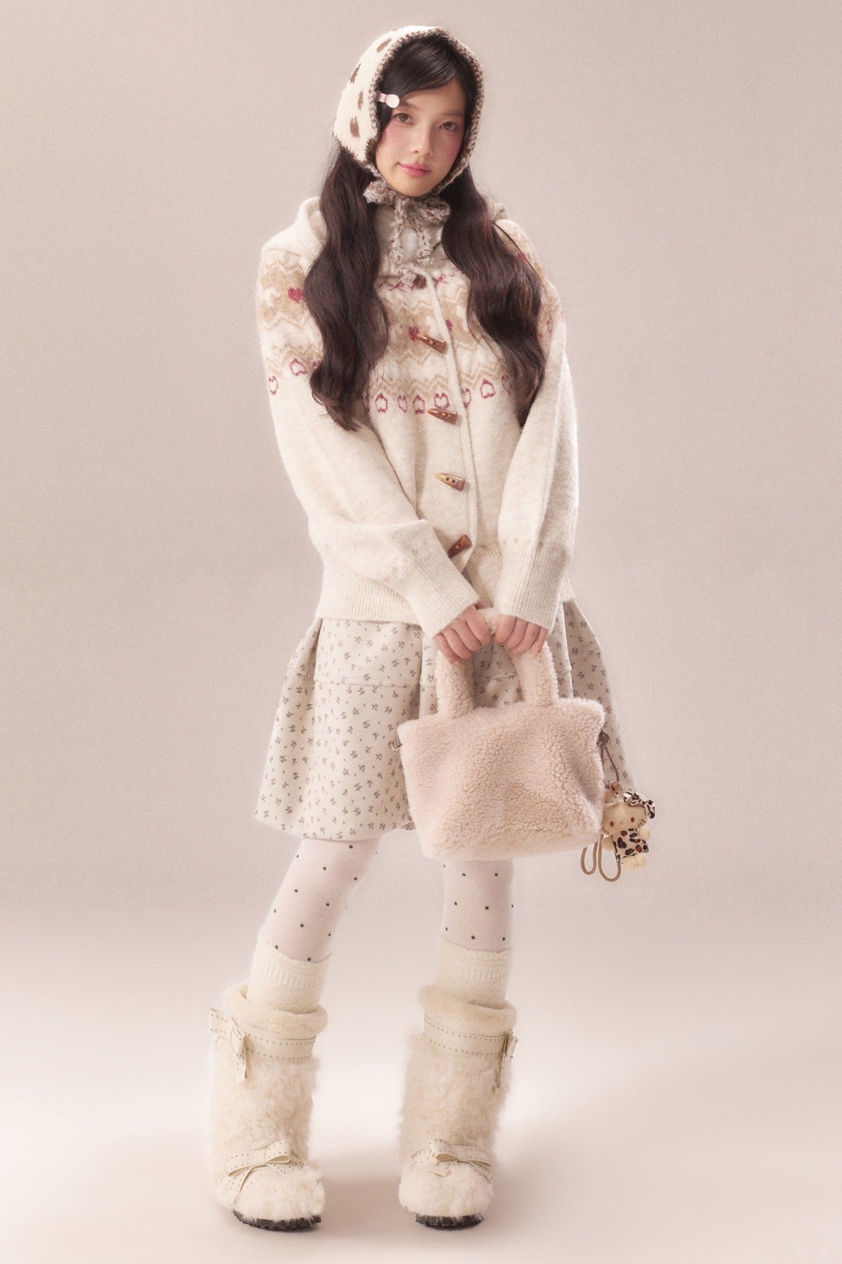 Fair Isle Toggle Knit Cardigan