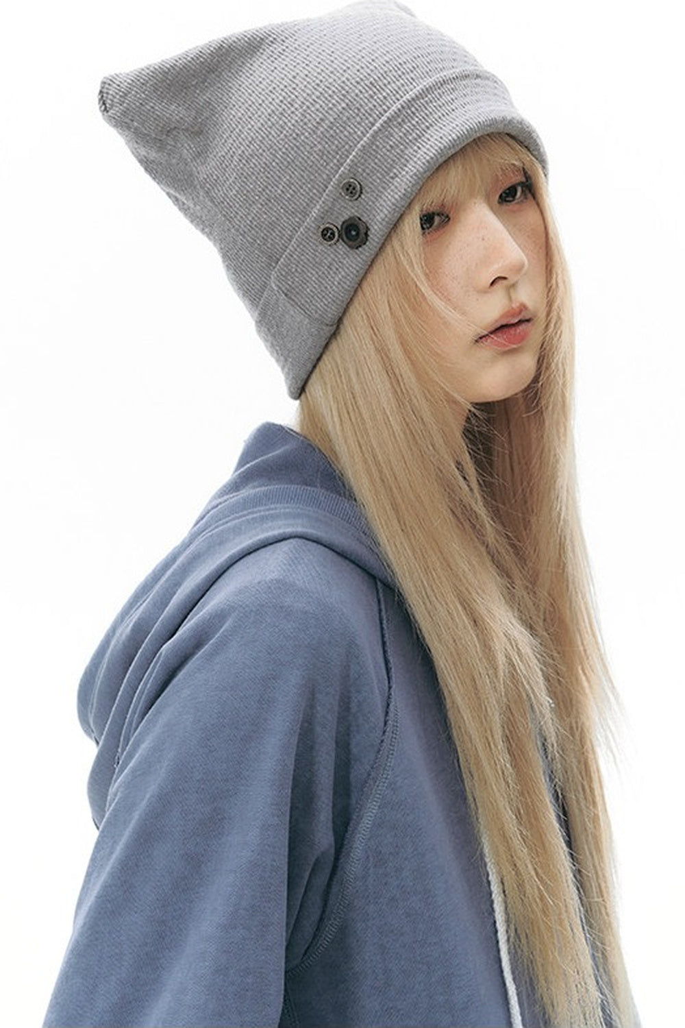 Textured Knitted Cat Ear Headwrap Hat