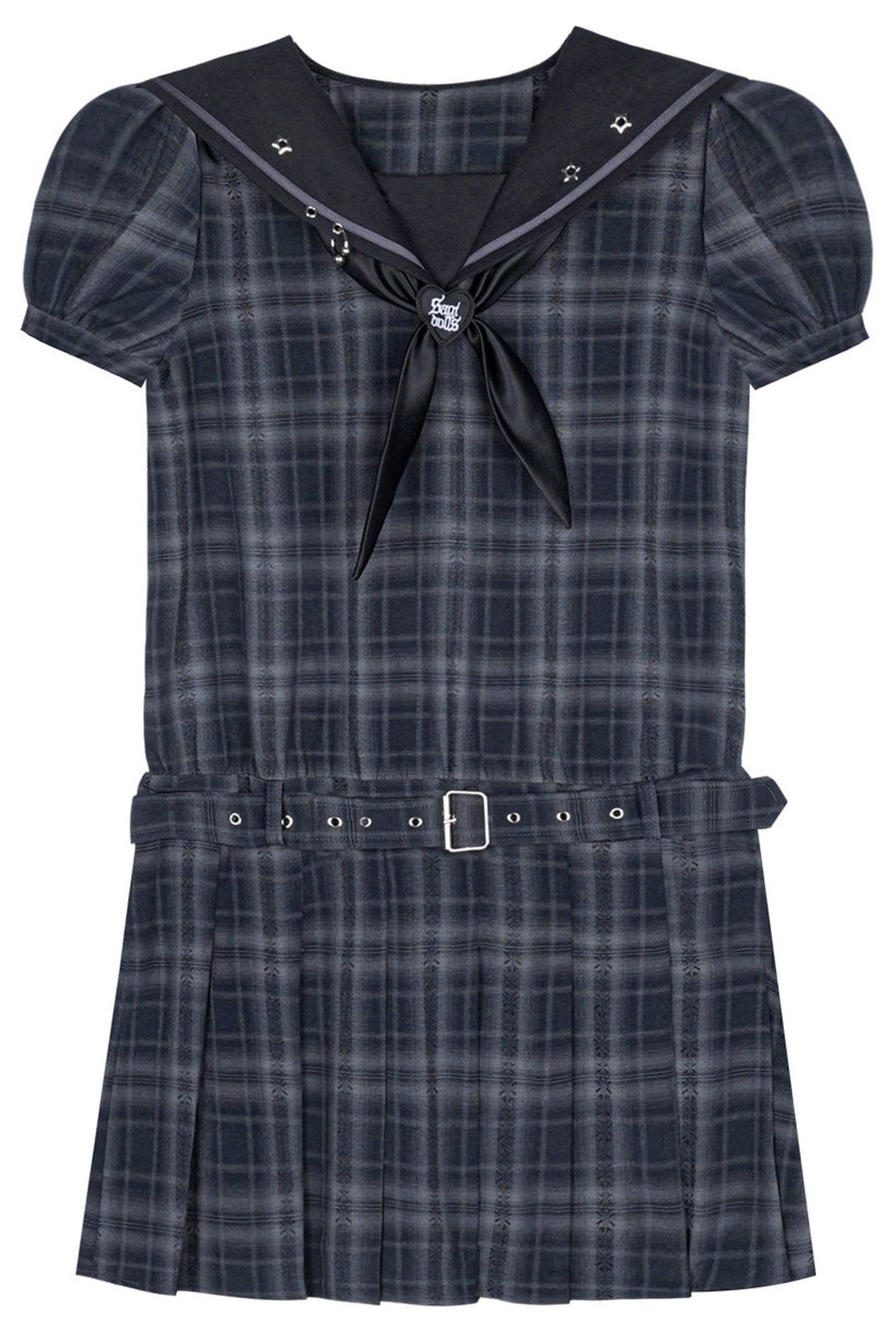 Plaid Sailor Collar Dress