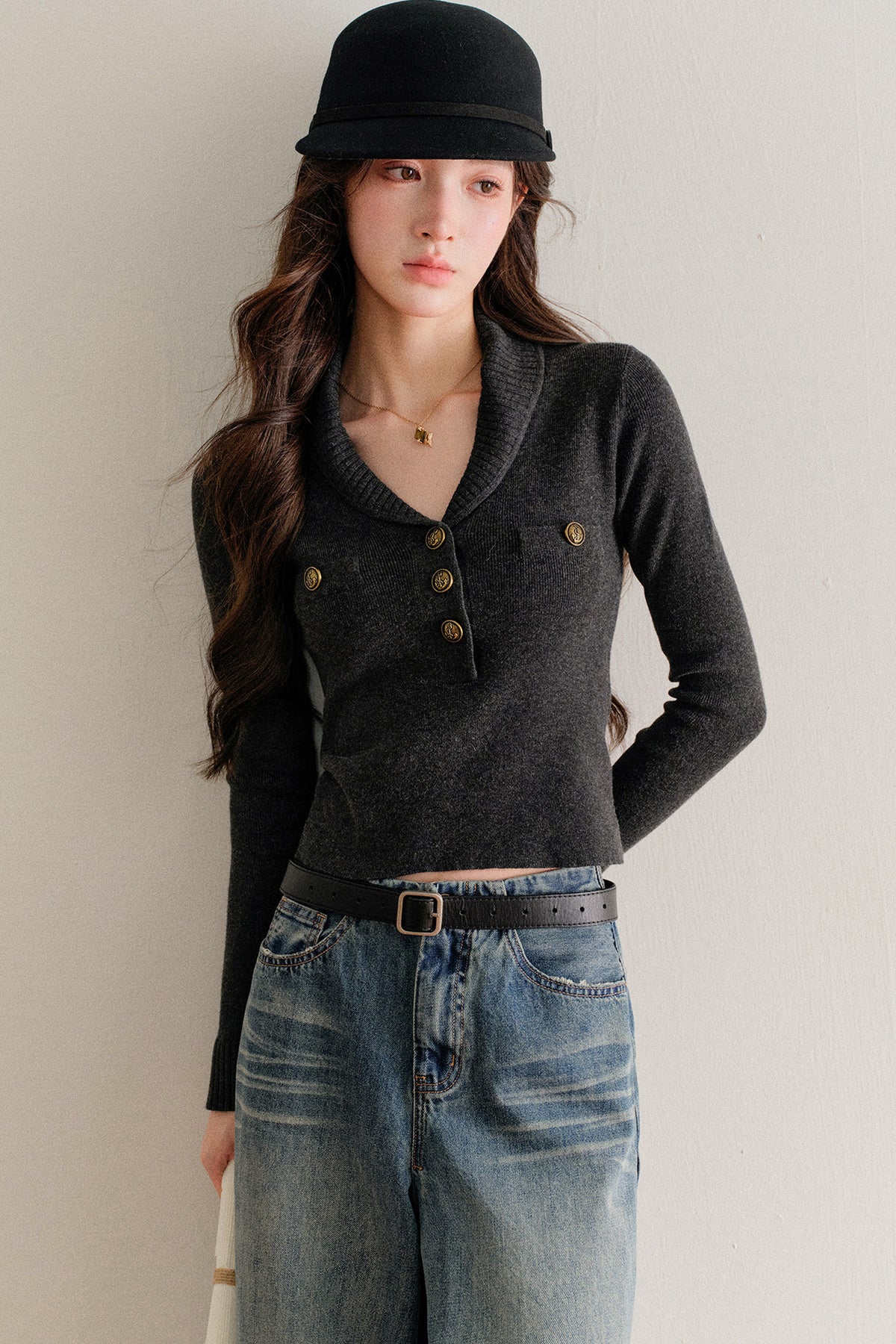 High-Waisted Wide-Leg Jeans