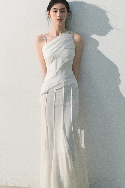 Asymmetrical Shoulder-Cut Tank Top