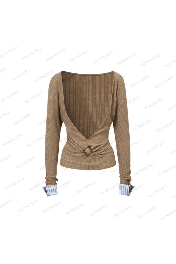 Layered-Look Knit Top Set-Up