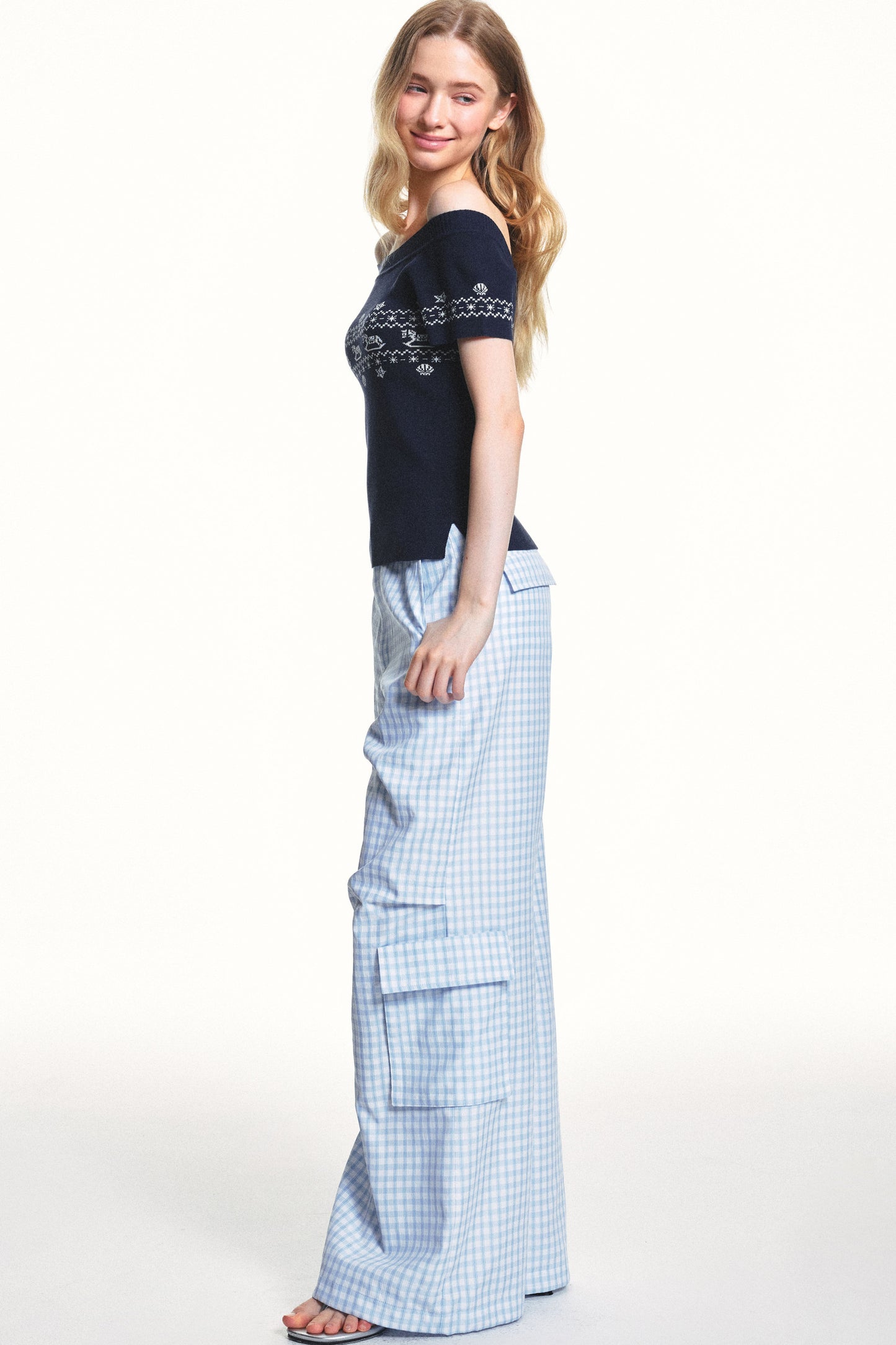 Maglietta in lyocell Tencel con spalle scoperte