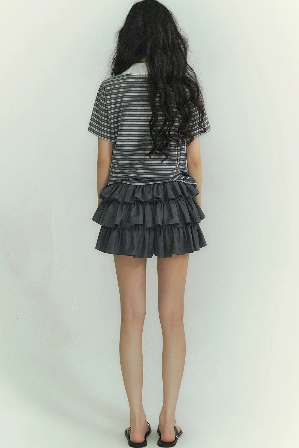 Somesowe Tie-Neck Striped T-Shirt