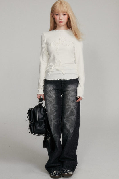 Long Sleeve Bow Base Layer Top