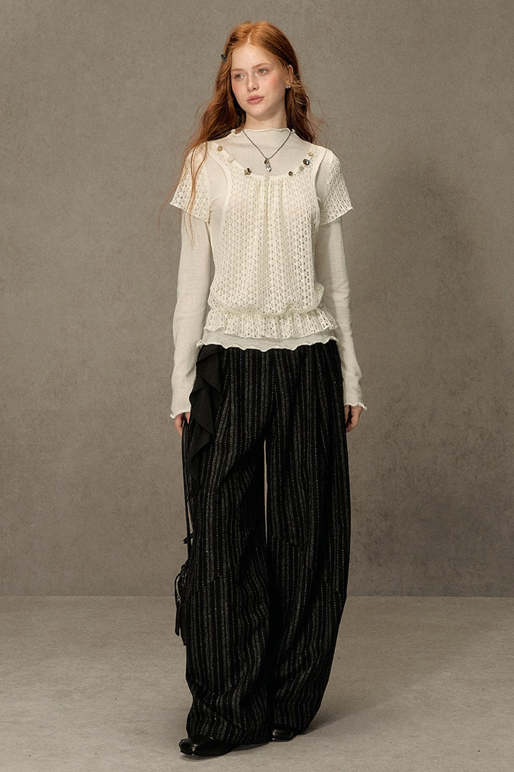 Sunset Wool Striped Pants