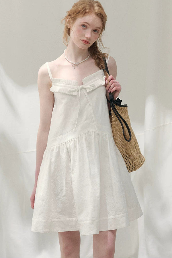 Petite Bow Spaghetti Strap Dress