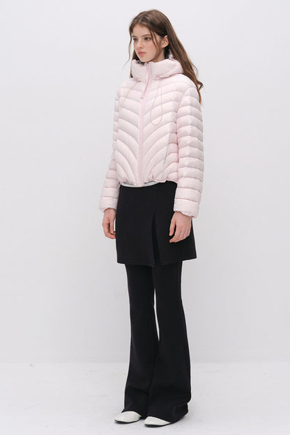 Layered-Look Slit Skirt-Style Flared Pants