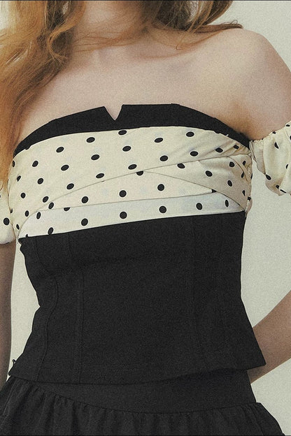 Blusa stile sud francese con spalle scoperte