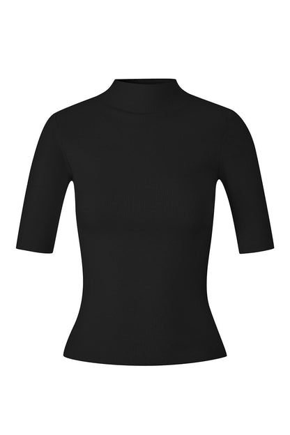Wool Blend Half-Sleeve Base Layer Top