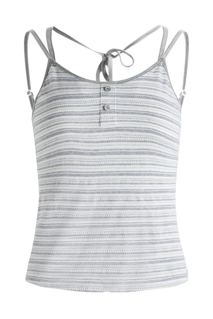 Detachable Striped Knit Camisole