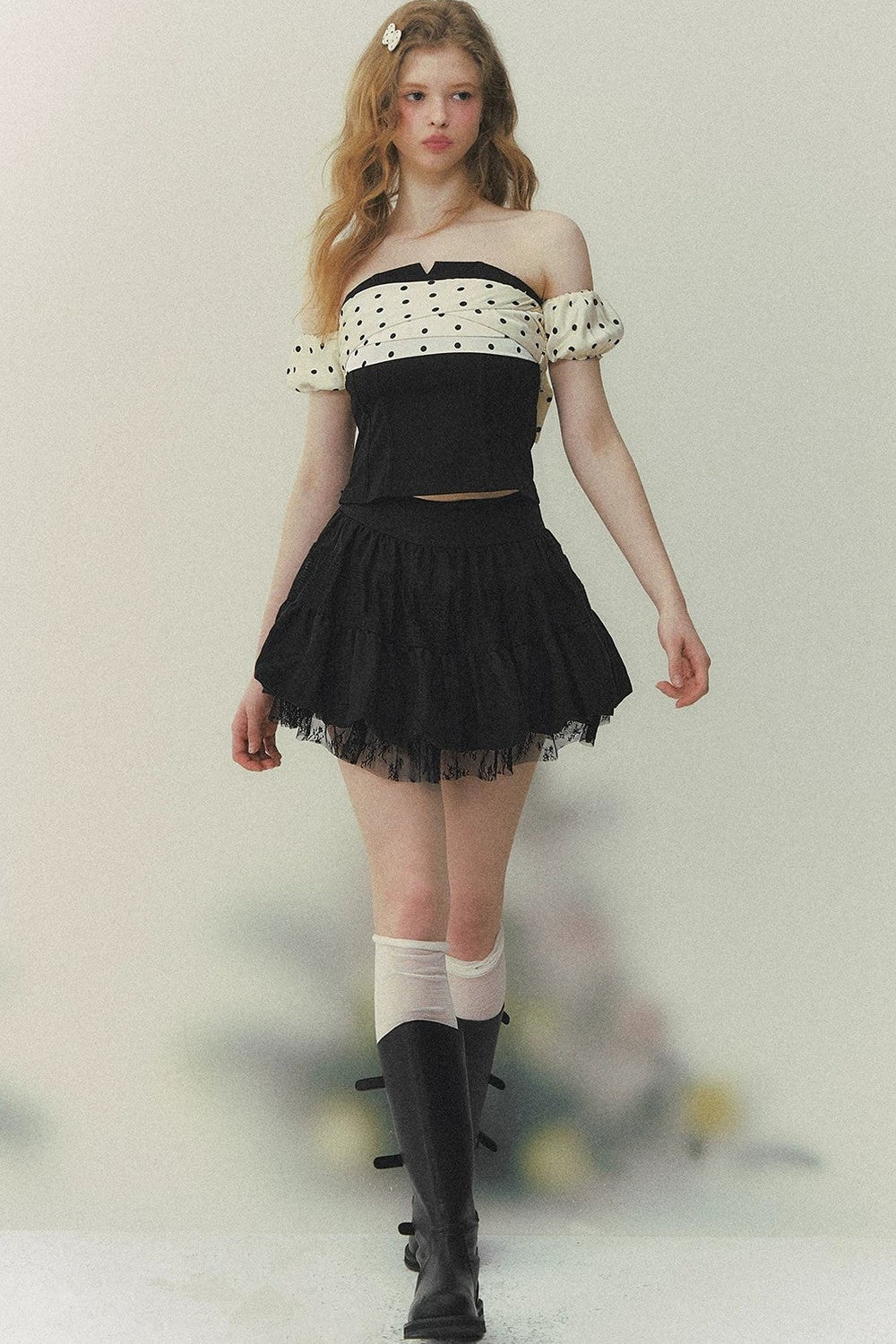 Blusa stile sud francese con spalle scoperte