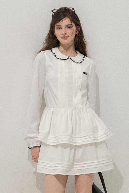 Tuck Pleated Cake Dress
