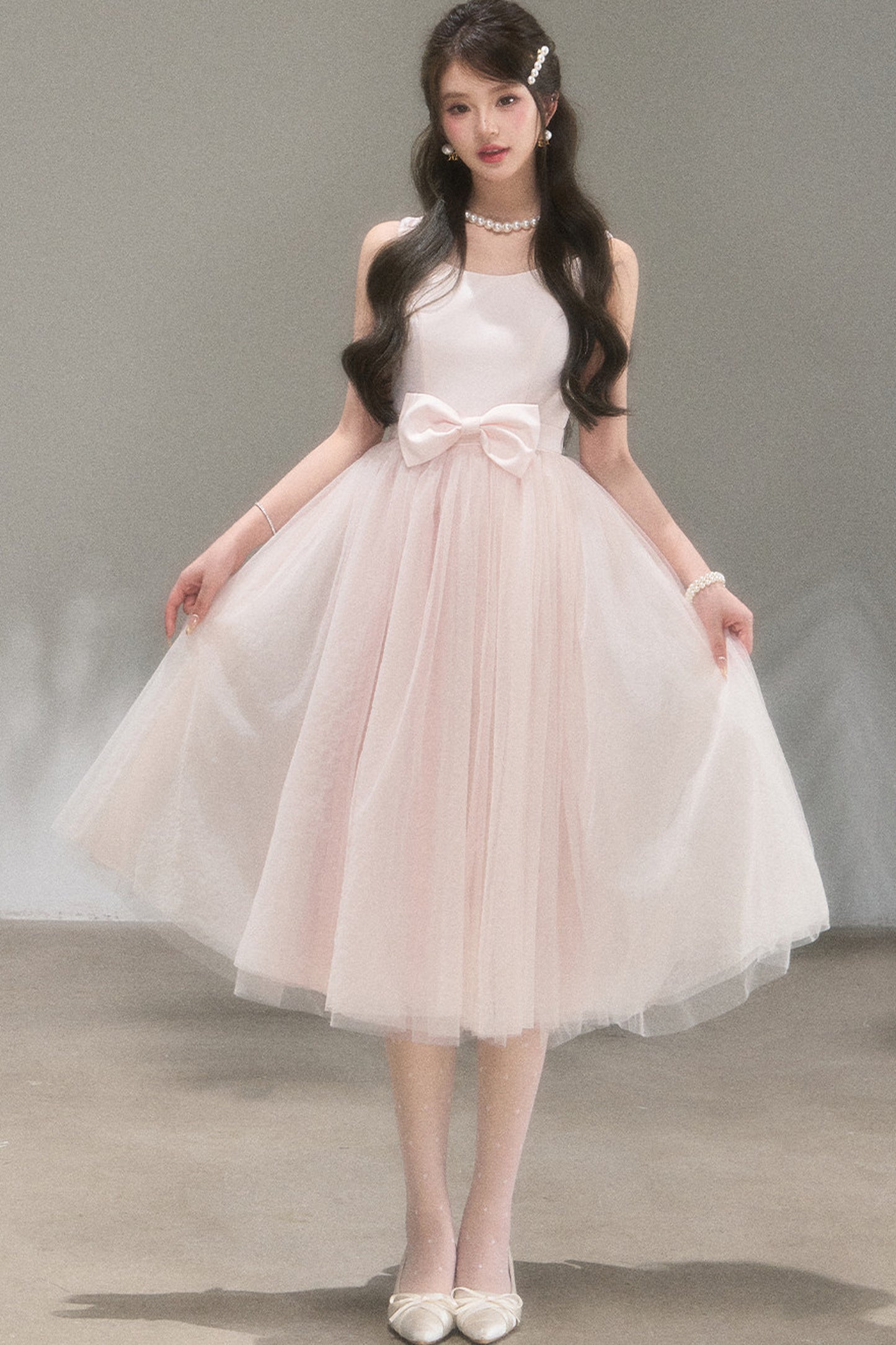 Mondlicht-Netzstoff-Ballettkleid