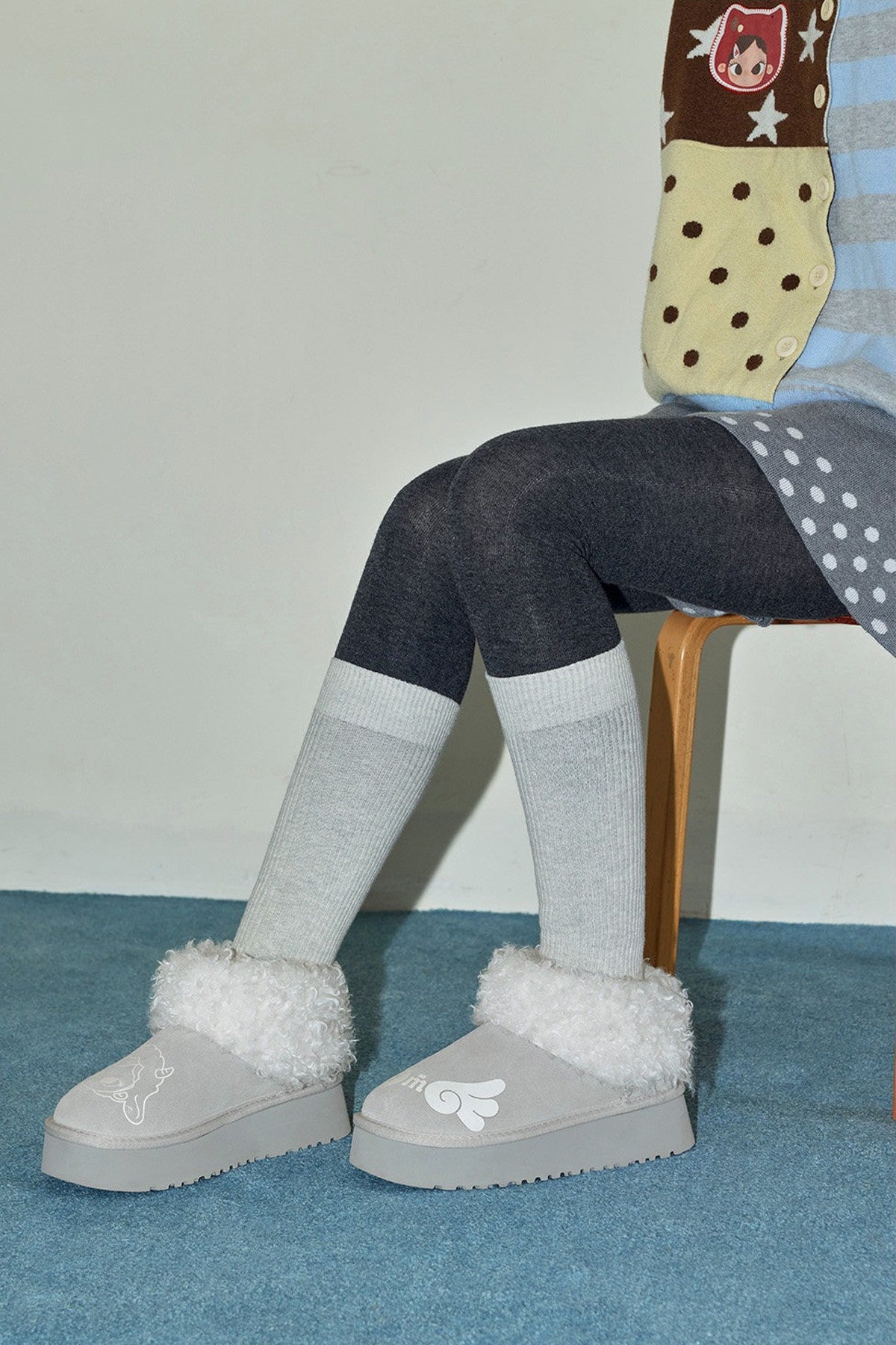 Furry Platform Snow Boots