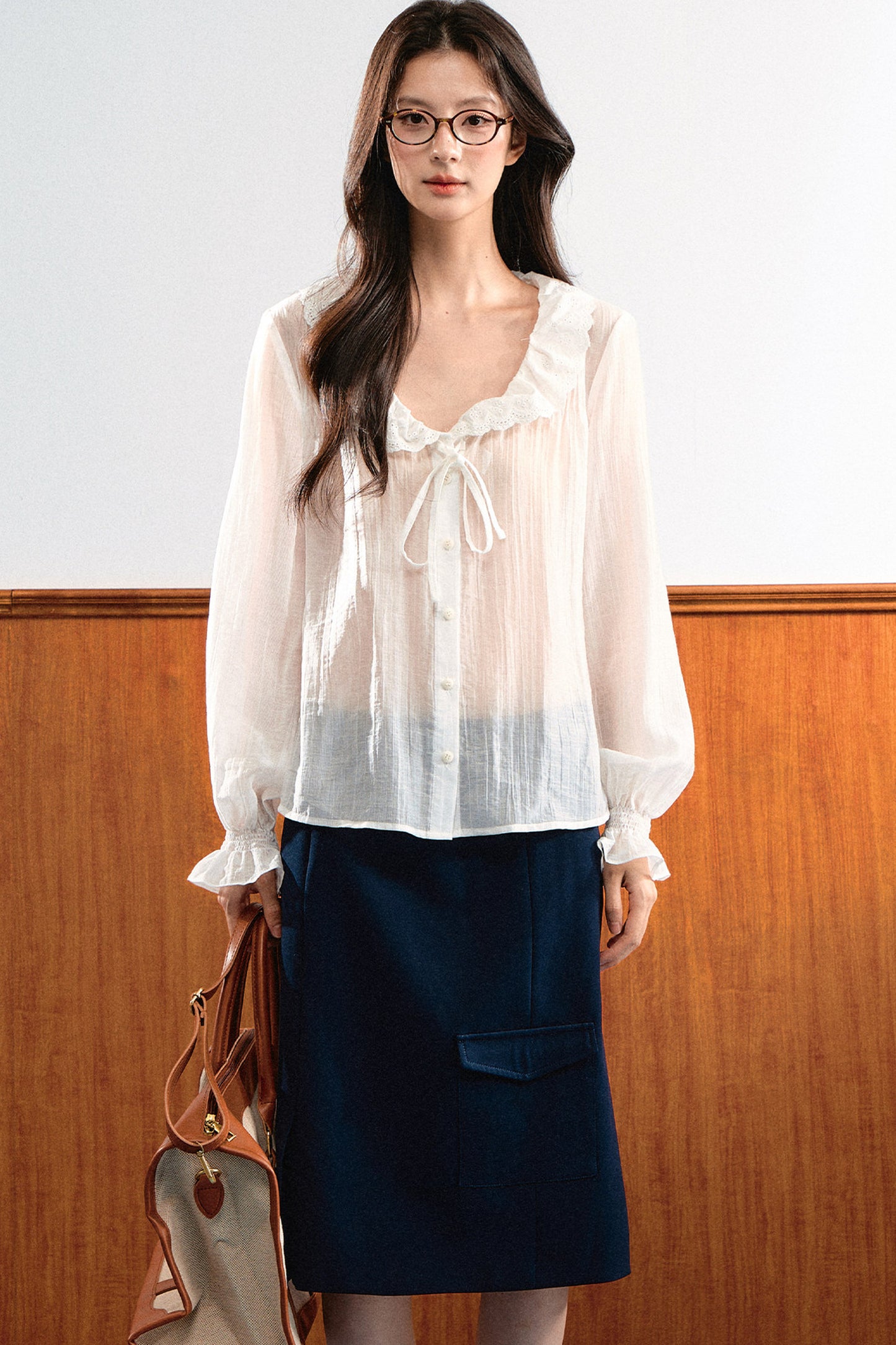 Chiffon Ruffled Blouse