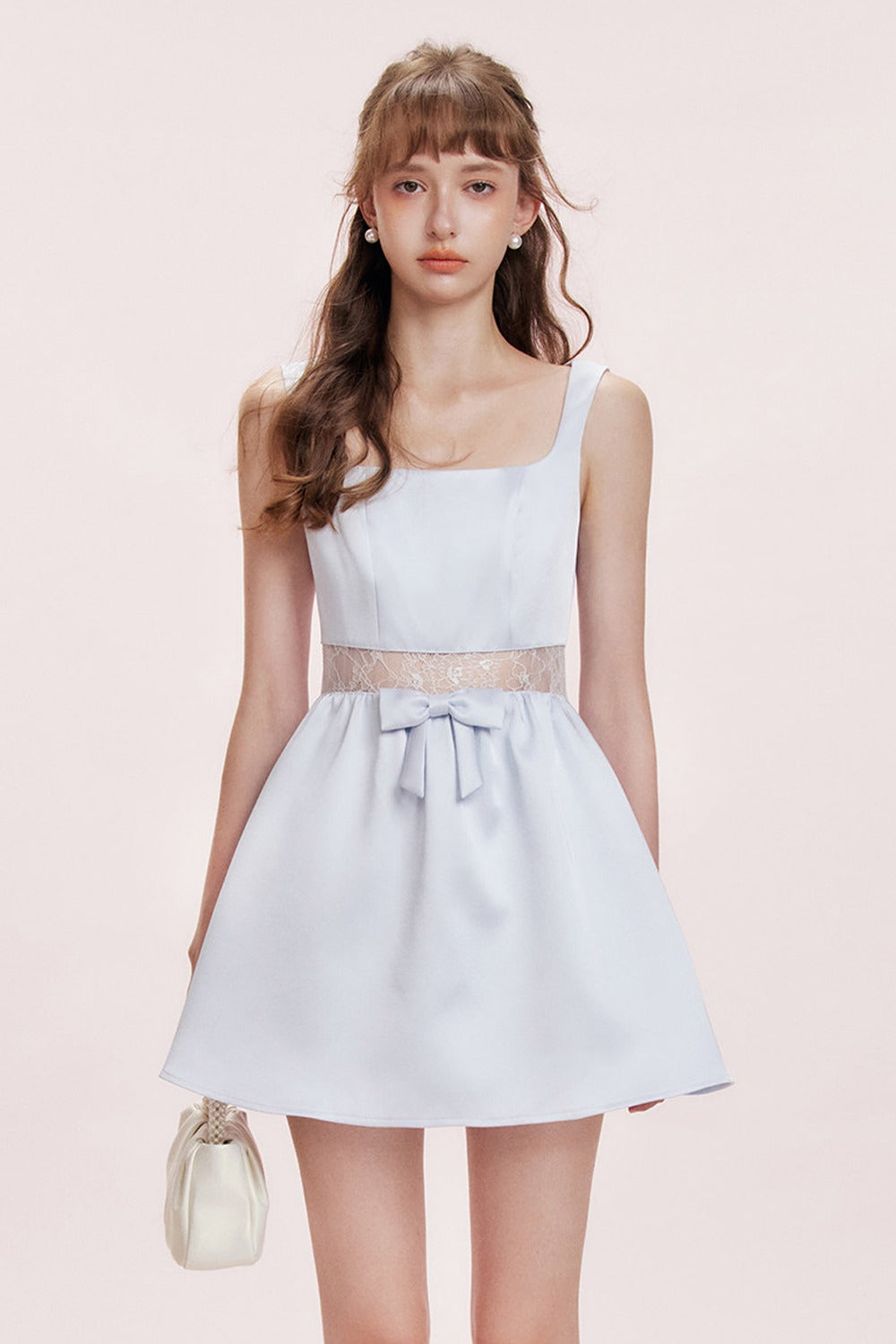 Floral Lace Satin Dress