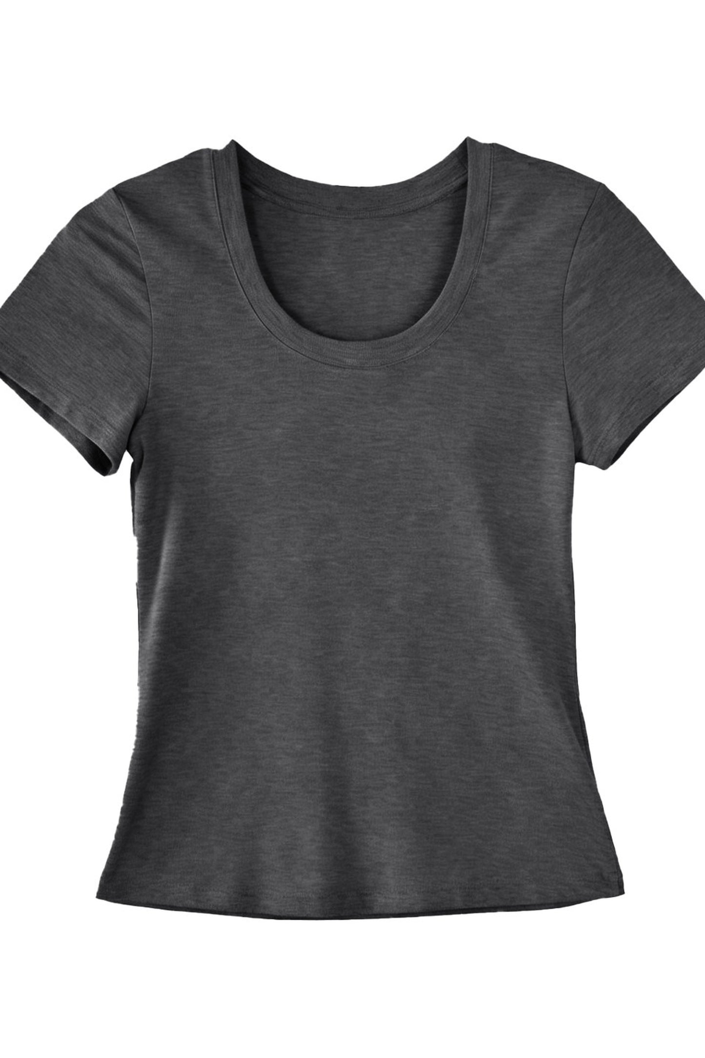 Tencel U-Neck Short-Sleeved T-Shirt