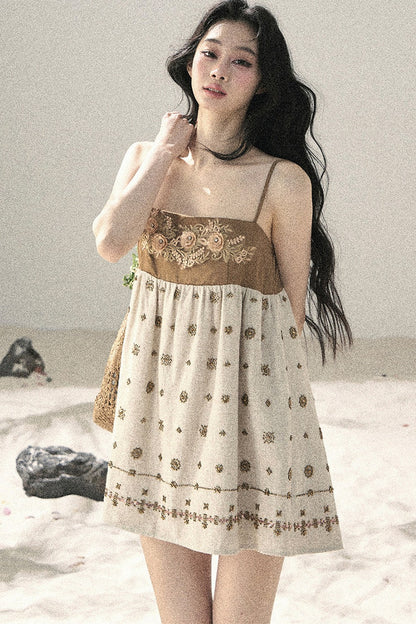 French Floral Babydoll Dress
