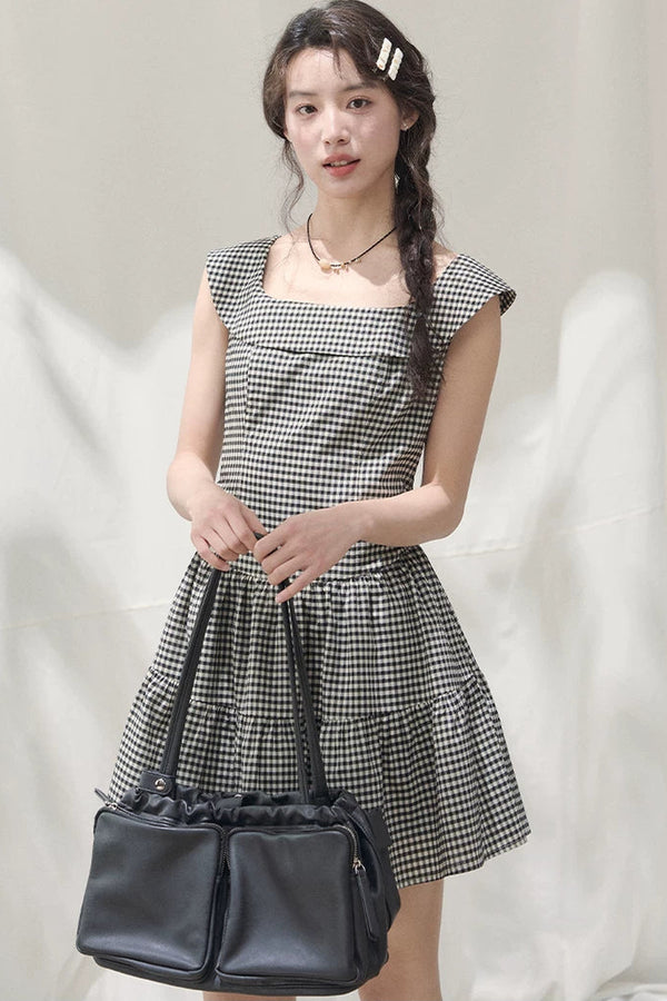 Cloud Garden Plaid Dress