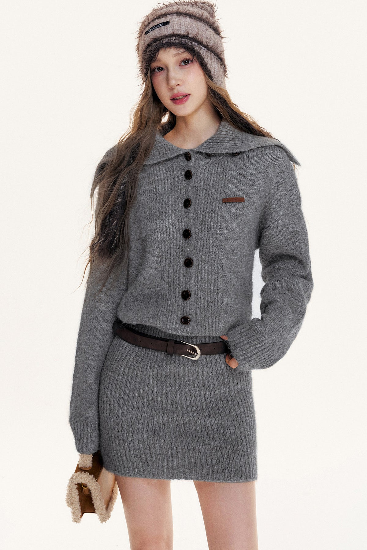 Long Sleeve Body-Hugging Knit Dress