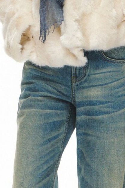 White Shearling Jacket and Pants Set-Up