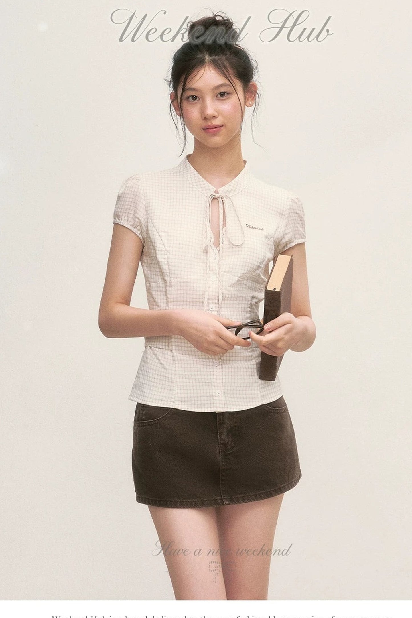 Preppy Puff-Sleeve Blouse
