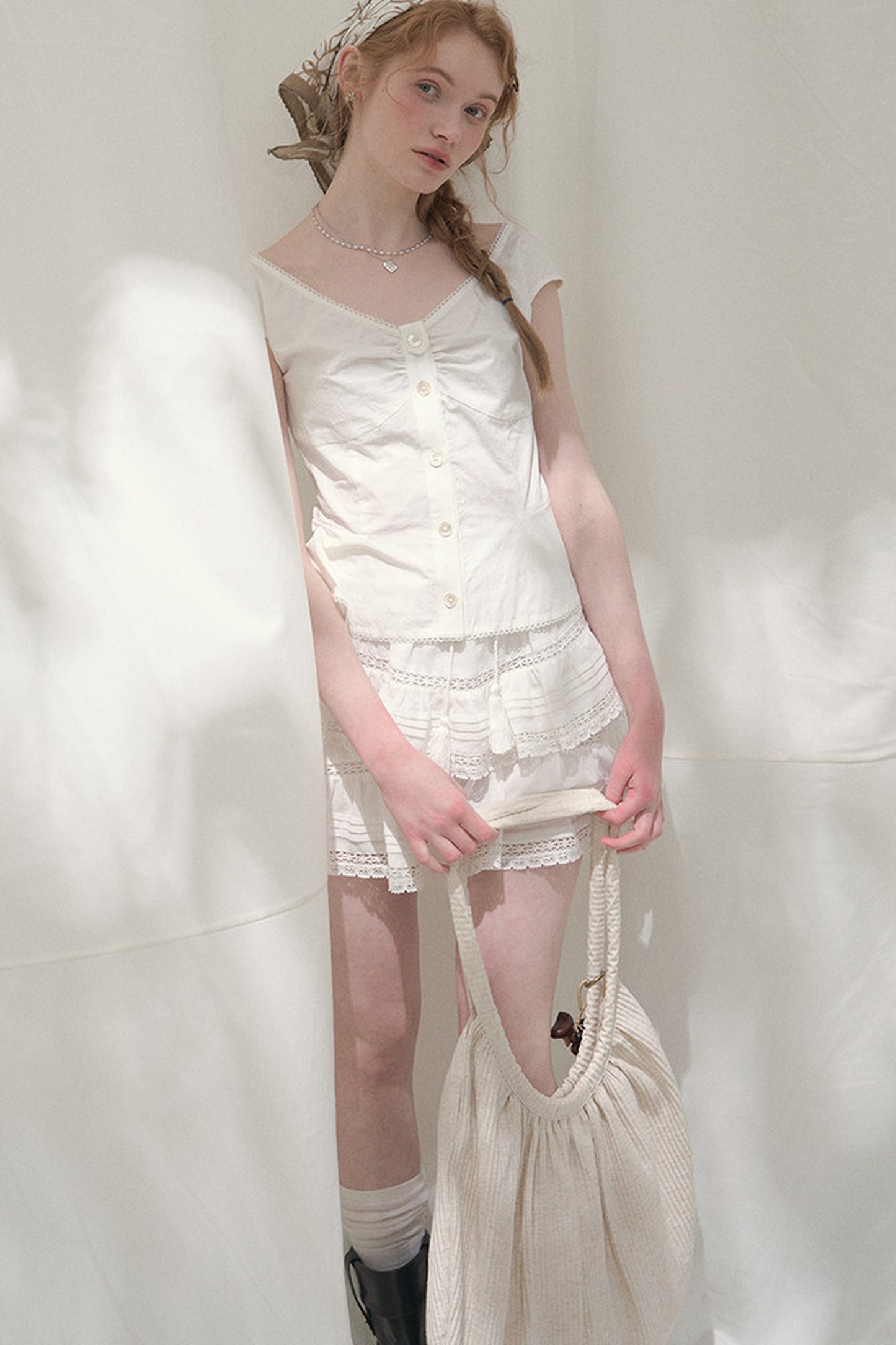 Camellia Moonlight Lace Blouse