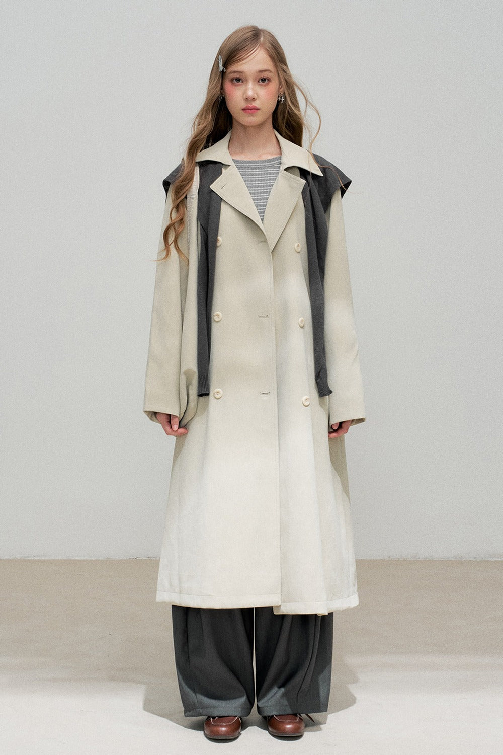 Warm Gray Classic Silhouette Jacket
