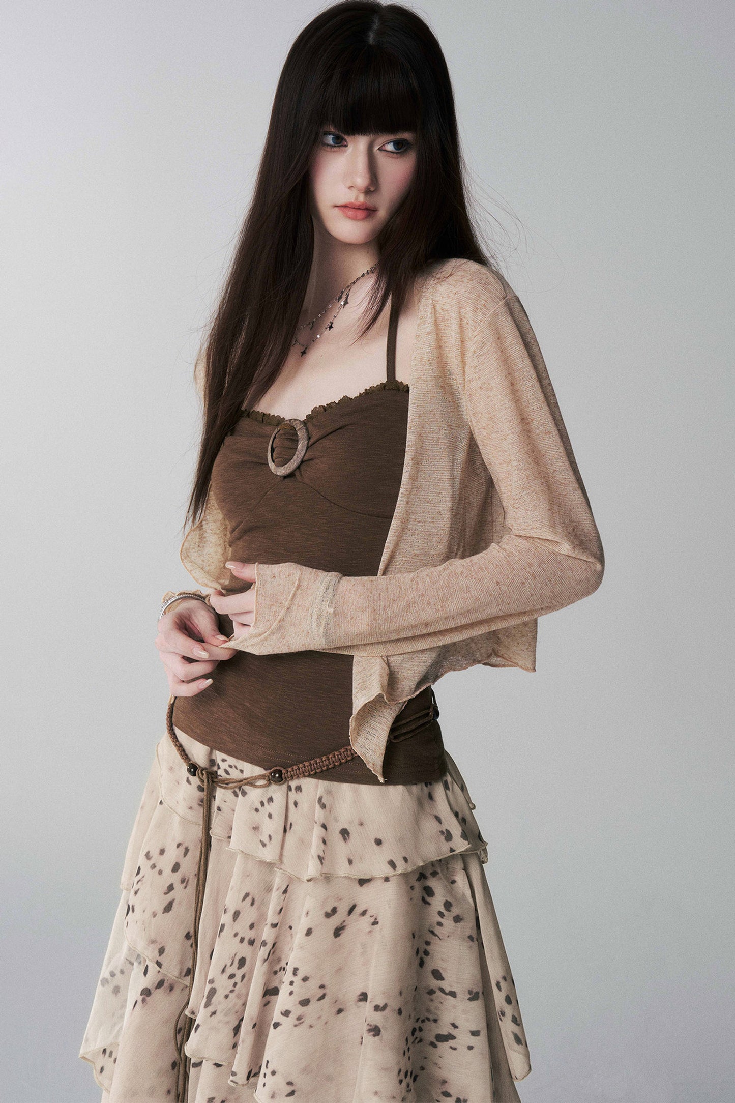 Lightweight Camisole Cardigan Set