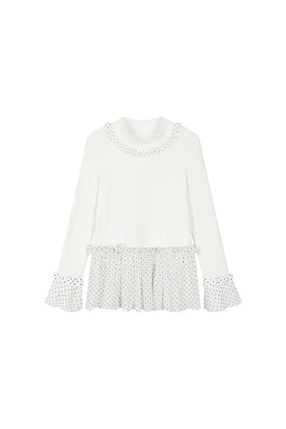 Polka Dot Ruffle Base Layer Top