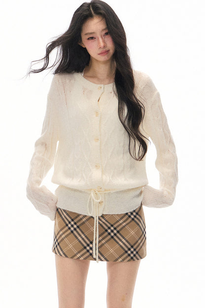 Early Autumn Knit Cardigan and Skirt Set-Up