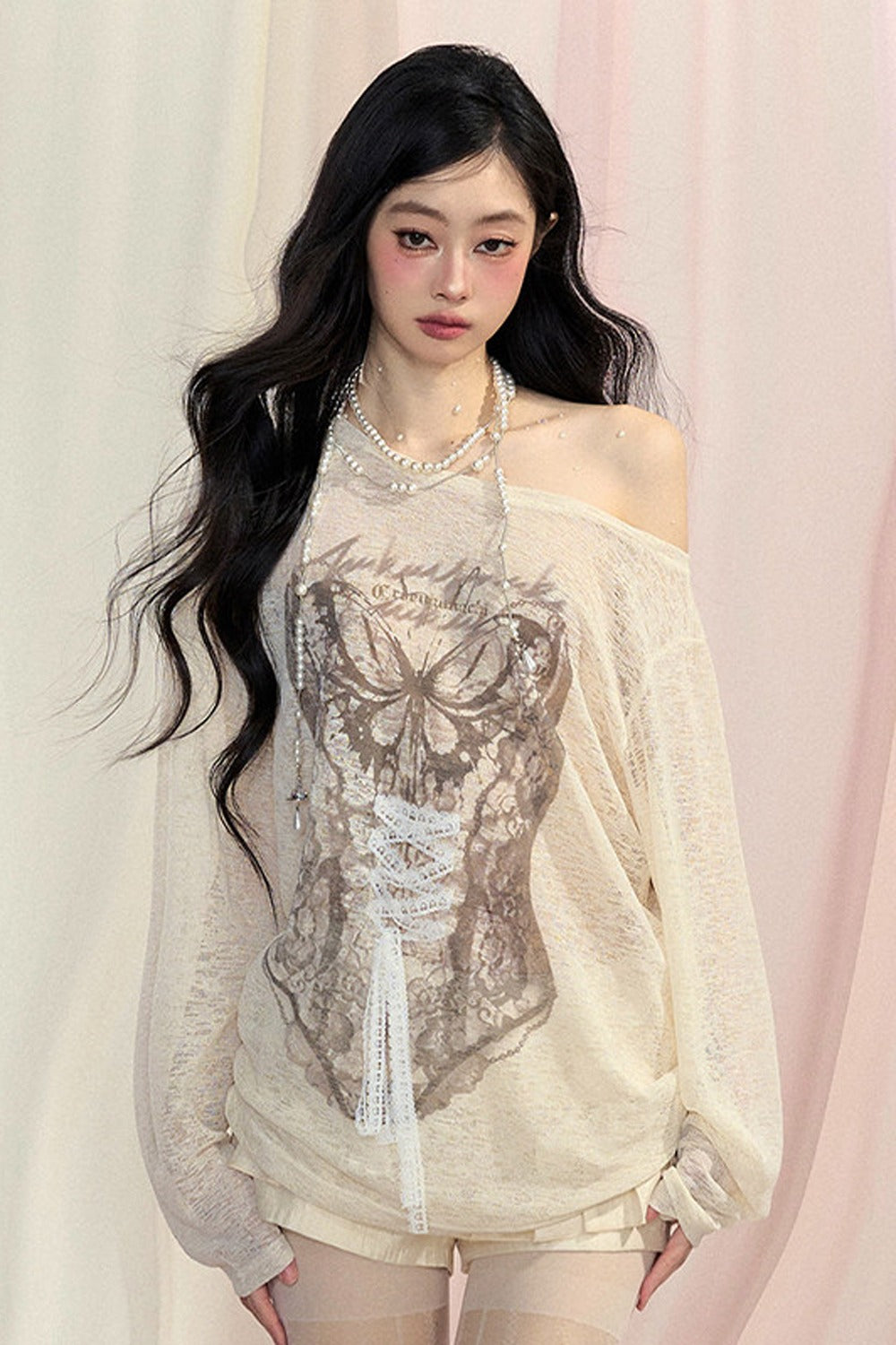 Dream-Picking Lace Off-Shoulder Top