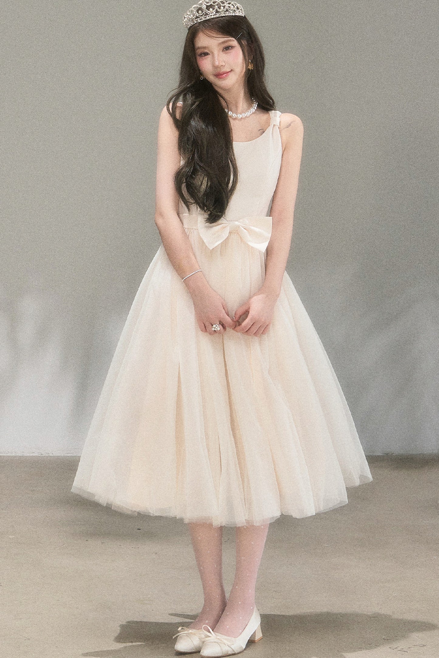 Mondlicht-Netzstoff-Ballettkleid