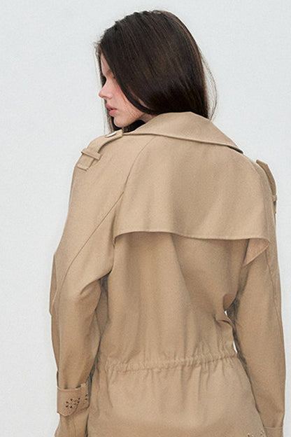 3D Embroidered Drawstring Jacket