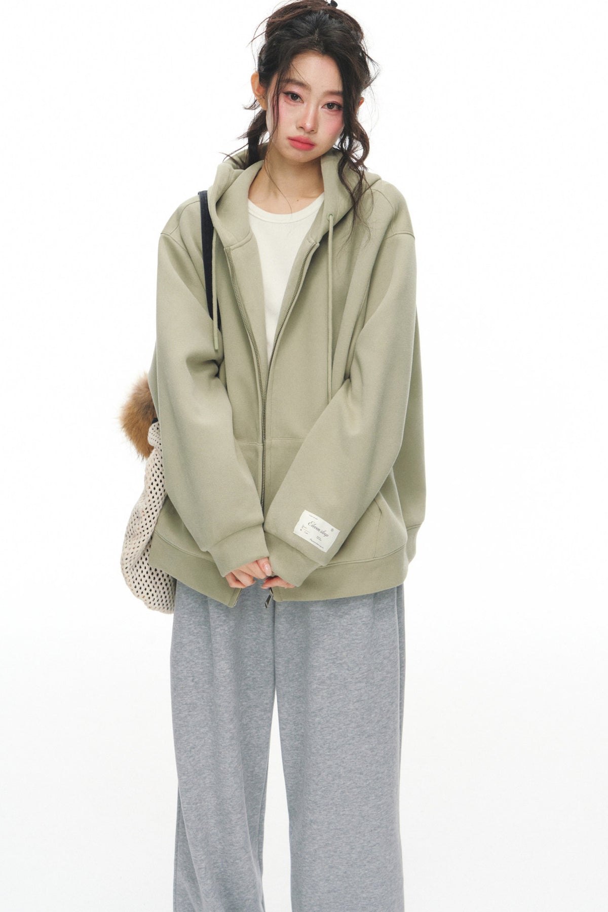 Loose Zip-Up Hoodie