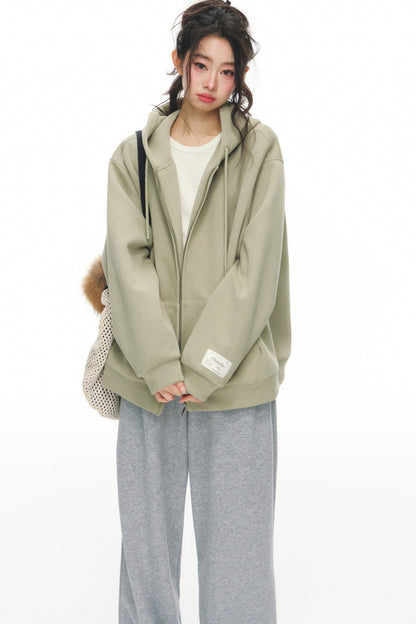 Loose Zip-Up Hoodie
