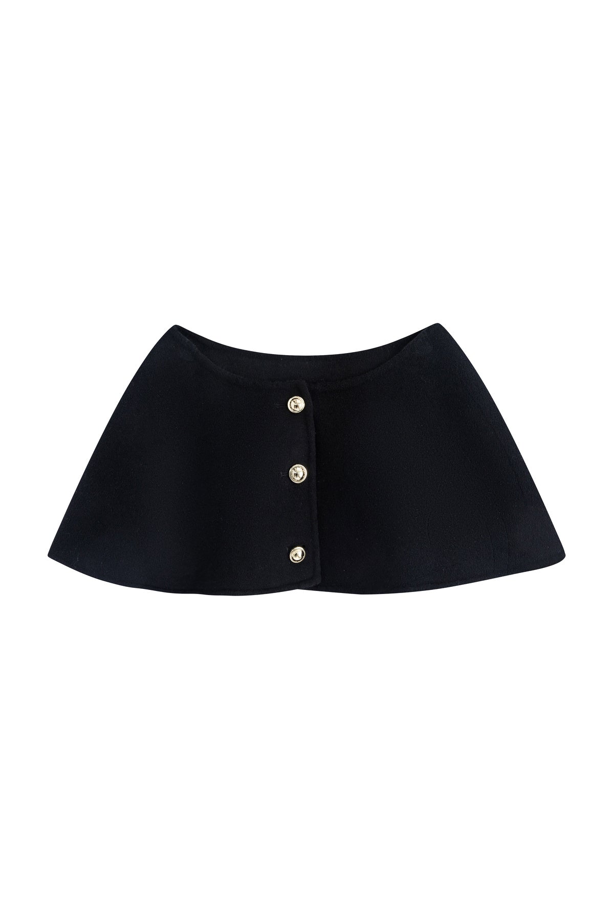Black Long-Sleeve Base Shirt and Knitted Skirt Set-Up