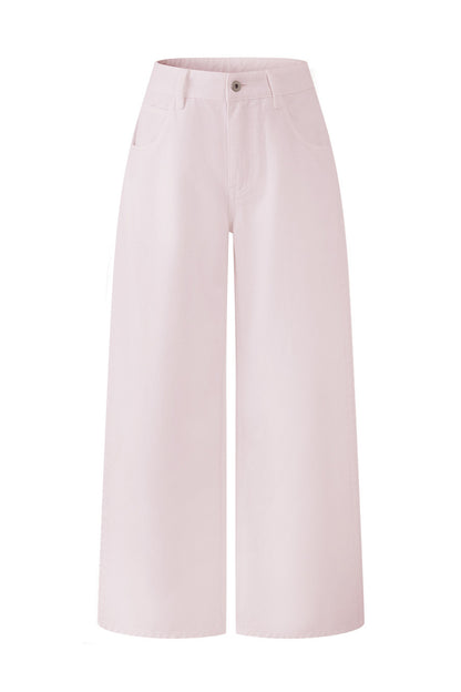 Lyocell Blend Low-Rise Wide-Leg Jeans