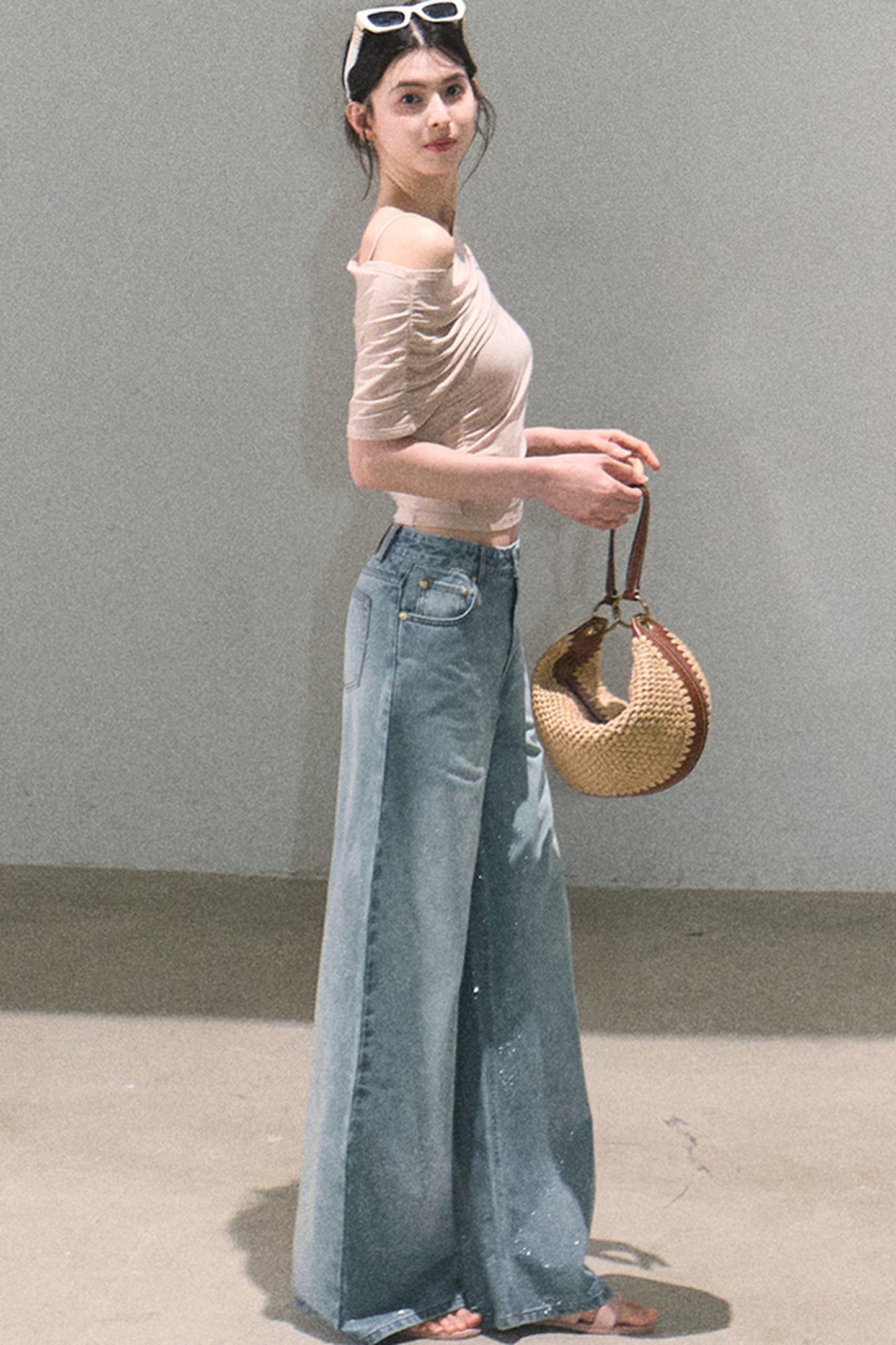 Irregular Stretch Knit Top Set