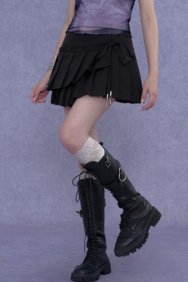 Two-Tone Pleated Skirt set-Up