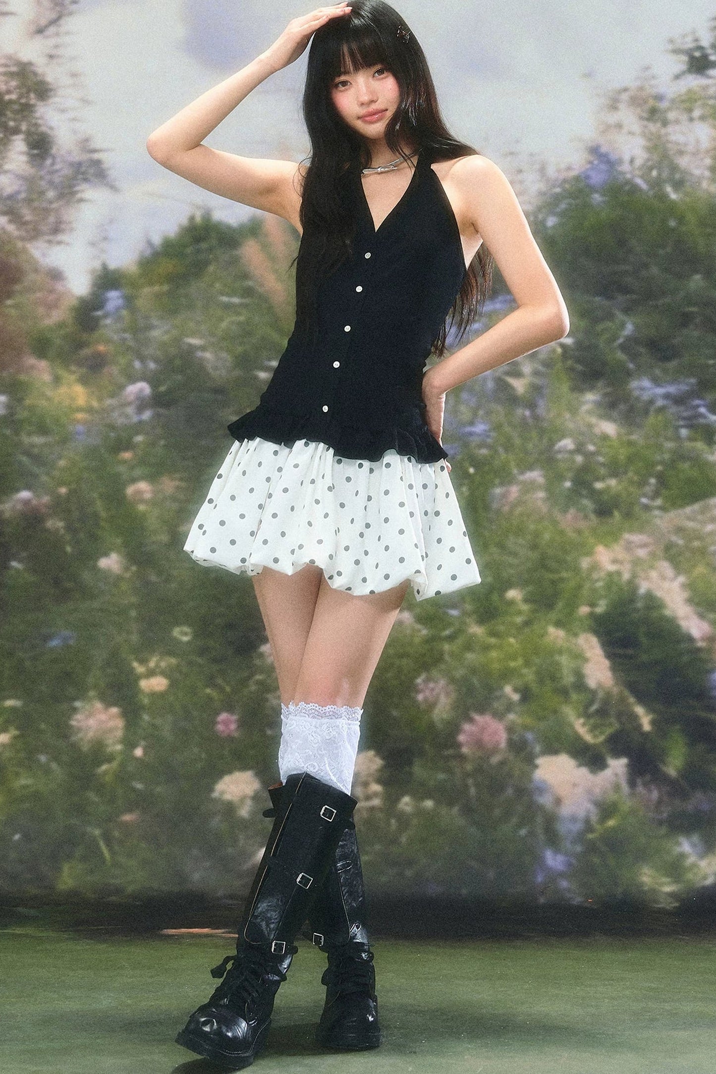 Retro-Patchwork-Blumenkleid