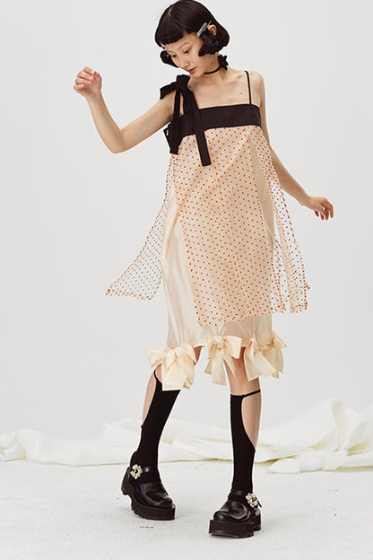Fragmented Bowknot Strap Dress
